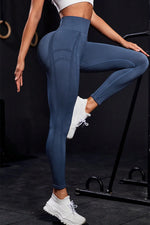 Wide Waistband High Waist Active Leggings - Ladyez