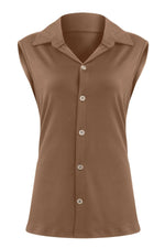 Button Down Sleeveless Top