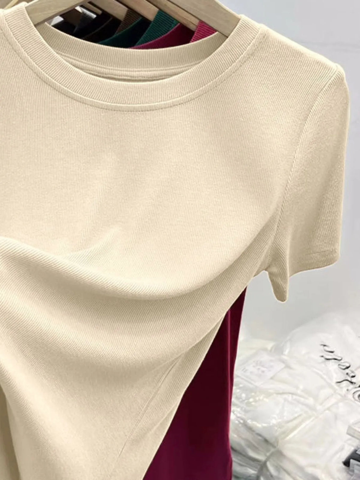Crew Neck Short Sleeve T-Shirt - Ladyez