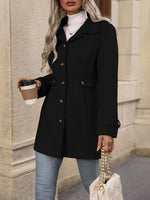 Collared Neck Button Up Coat