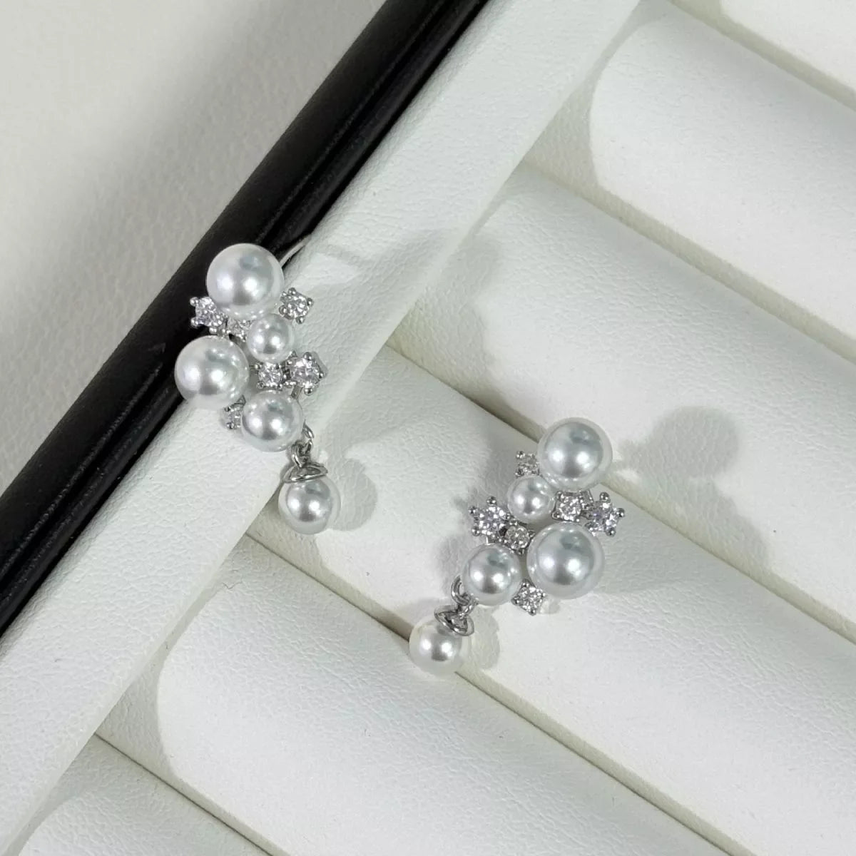 Pearl Cluster Earrings