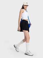 Millennia Pleated Detail Mid-Rise Waist Active Skirt - Ladyez