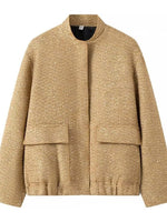 Sequin Long Sleeve Jacket with Pockets
