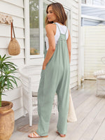 V-Neck Spaghetti Strap Jumpsuit - Ladyez