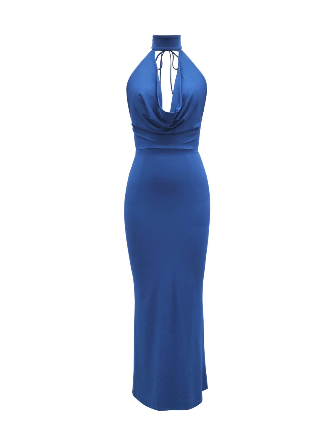 Backless Lace Up Back Sleeveless Maxi Dress - Ladyez