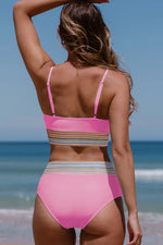 Scoop Neck Spaghetti Strap Bikini Set - Ladyez