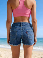 Raw Hem Denim Shorts