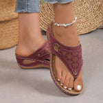 Toe Post Wedge Sandals