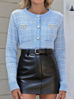 Bow Decor Button Up Cardigan