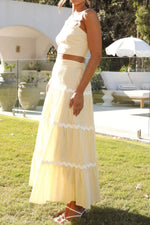 Contrast Trim Cami and Maxi Skirt Set - Ladyez