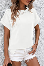 Mandy Striped Round Neck Short Sleeve T-Shirt - Ladyez