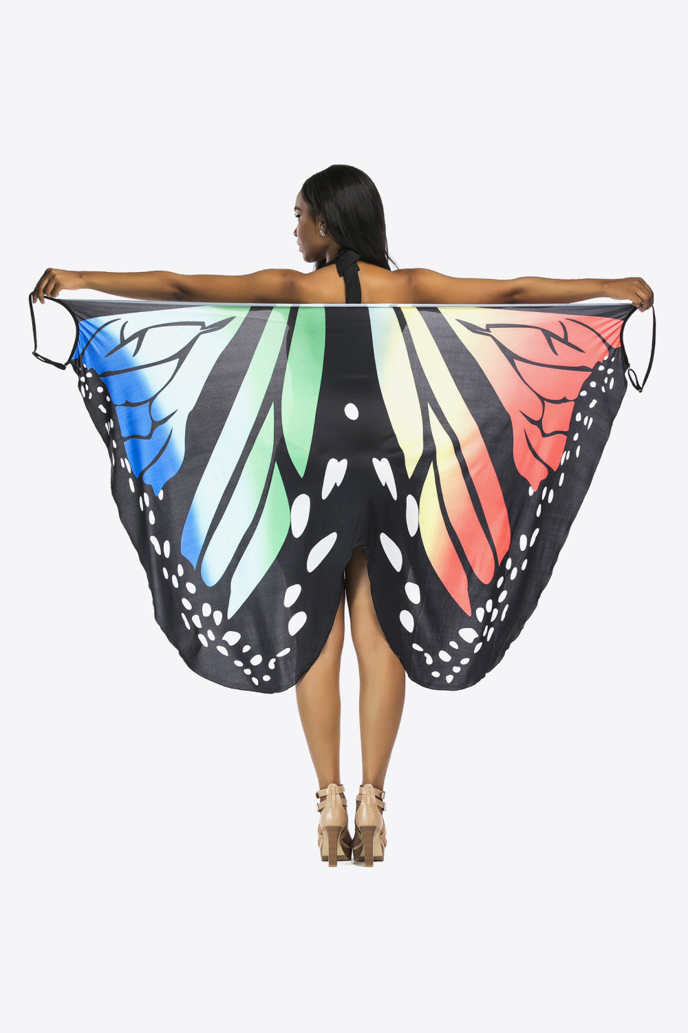 Butterfly Spaghetti Strap Cover Up - Ladyez