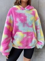 Tie-Dye Plush Fleece Hoodie