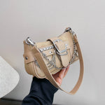 Buckle Detail Shoulder Bag with Star Embellishments - Ladyez
