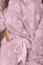 Round Neck Long Sleeve Top and Shorts Lounge Set - Ladyez