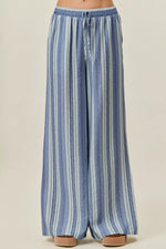 SO ME Stripe Wide Leg Pull On Pants