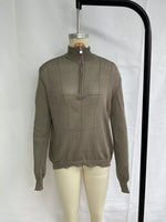 Half-Zip Dropped Shoulder Sweater