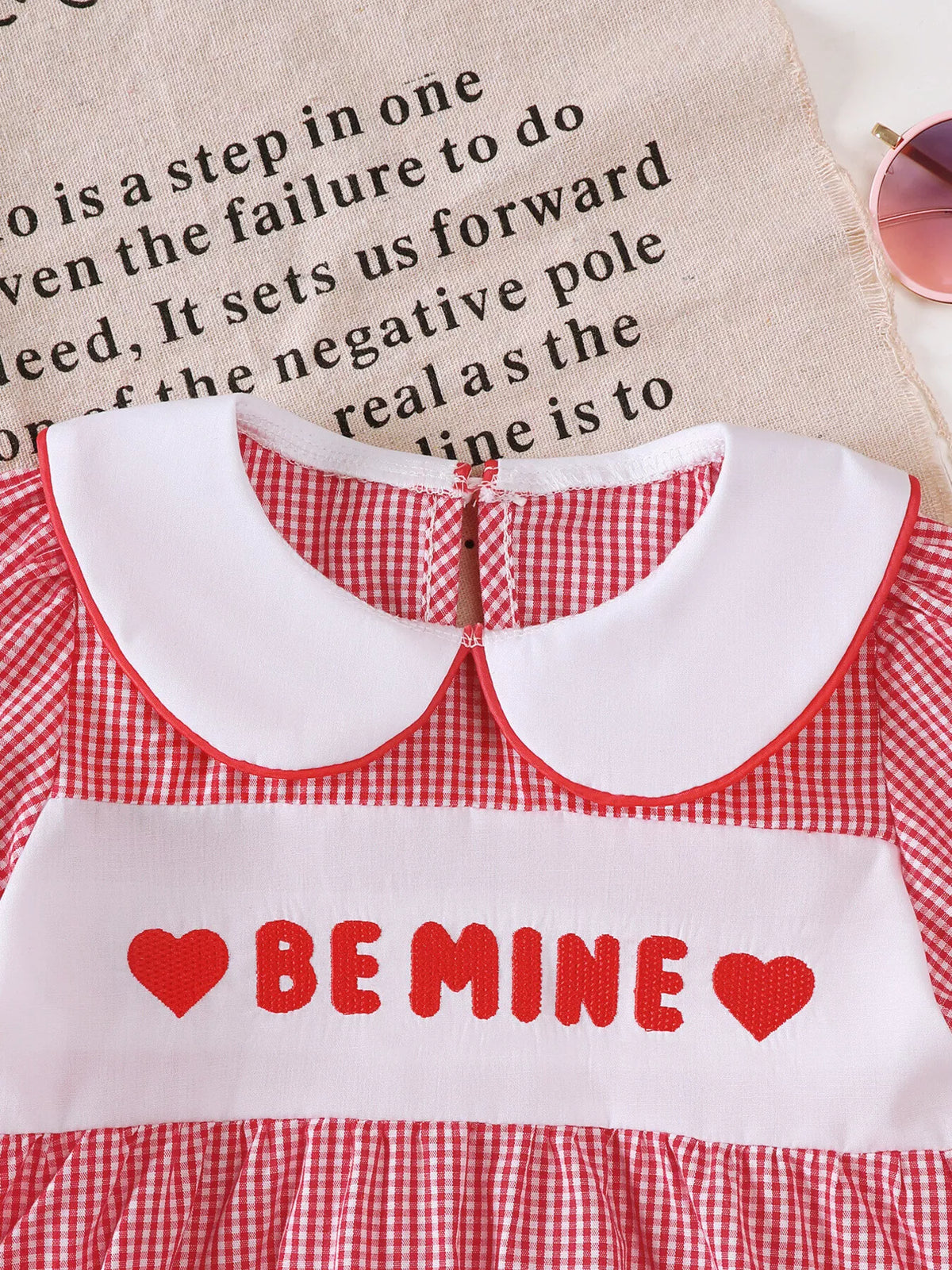 Children's Gingham 'LOVE' Top and Shorts Set