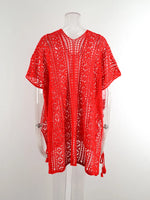Angel Wings Cutout V-Neck Cover-Up with Tassel - Ladyez