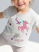Children's Unicorn Graphic Short Sleeve T-Shirt
