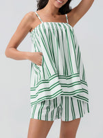 Smocked Square Neck Cami and Shorts Set - Ladyez