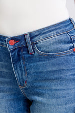Judy Blue Full Size Mr Plaid Print Cuff Bf Jeans Plus Size - Ladyez