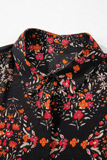 Vintage Floral Print Button-Down Shirt