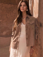 Button Front Long Sleeve Jacket