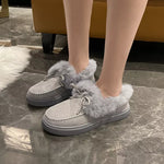 Fuzzy Round Toe Slip-Ons