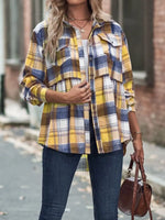 Plaid Button-Down Long Sleeve Shirt