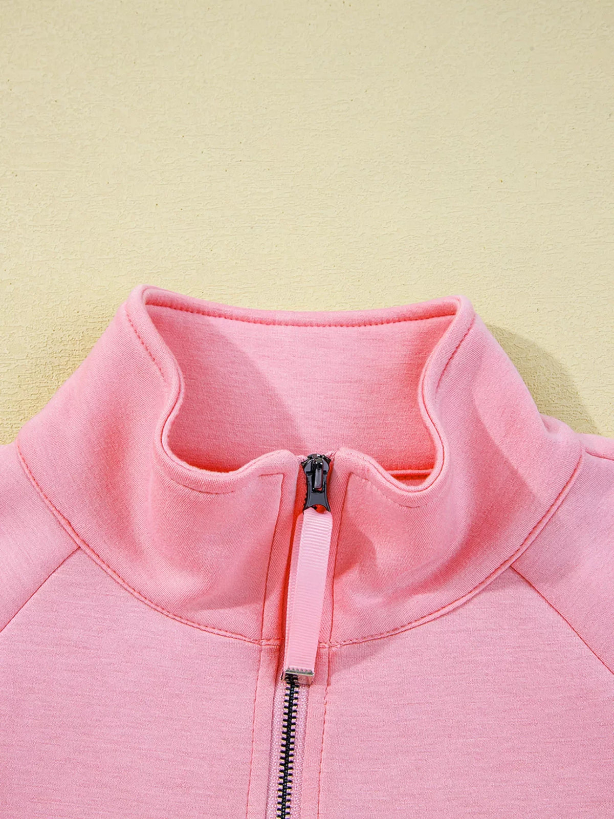 Half Zip Long Sleeve Top and Mini Skirt 2pcs Outfit