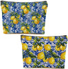 Printed Linen Zippered Clutch