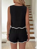 Contrast Trim Tank and Shorts Set