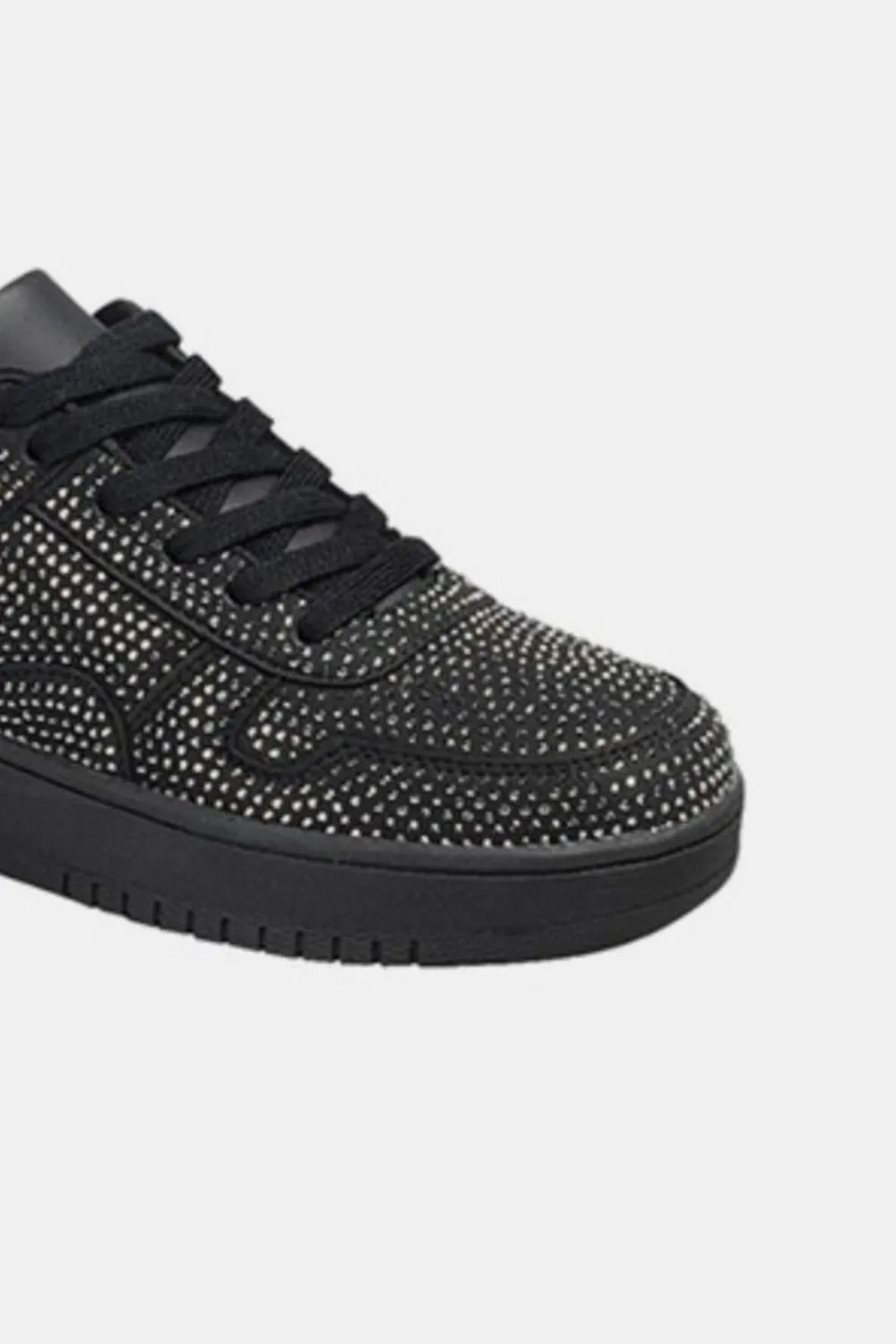 Forever Link Rhinestone Platform Flat Sneakers - Ladyez