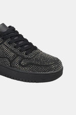 Forever Link Rhinestone Platform Flat Sneakers - Ladyez
