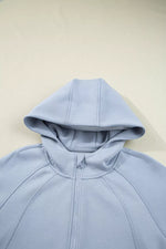 Half Zip Thumbhole Sleeve Hoodie and Pants 2pcs Outfit