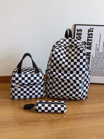 Checkered Pattern 3-Piece Bag Set - Ladyez