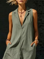 Sleeveless Maxi Dress with Side Pockets