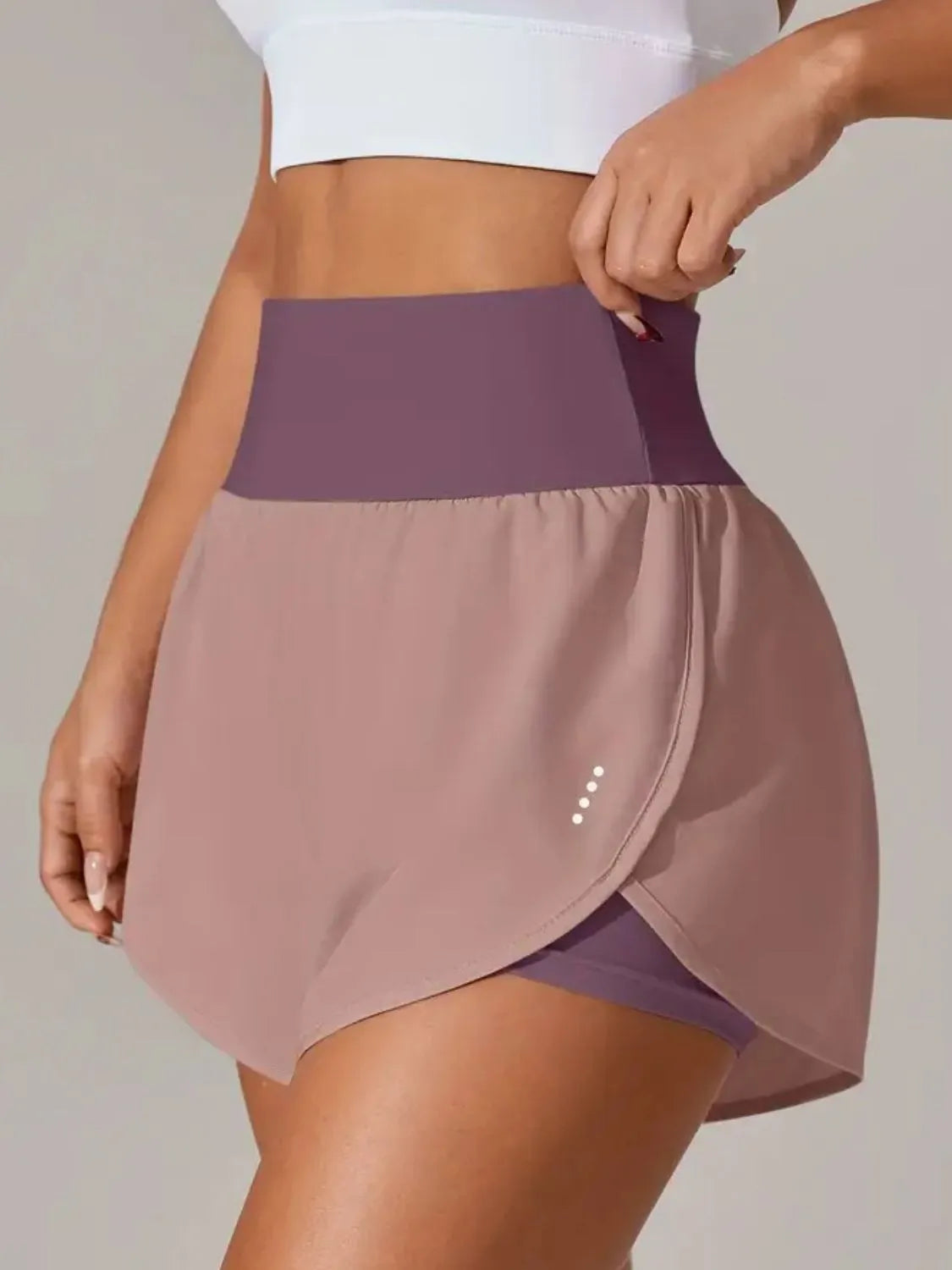 Pocketed High Waist Active Shorts - Ladyez