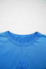 Mineral Wash Star Mesh Patchwork Oversize Tee