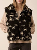 Zip Up Vest Coat with Pockets