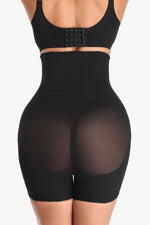 Full Size Hook-and-Eye Shaping Shorts - Ladyez
