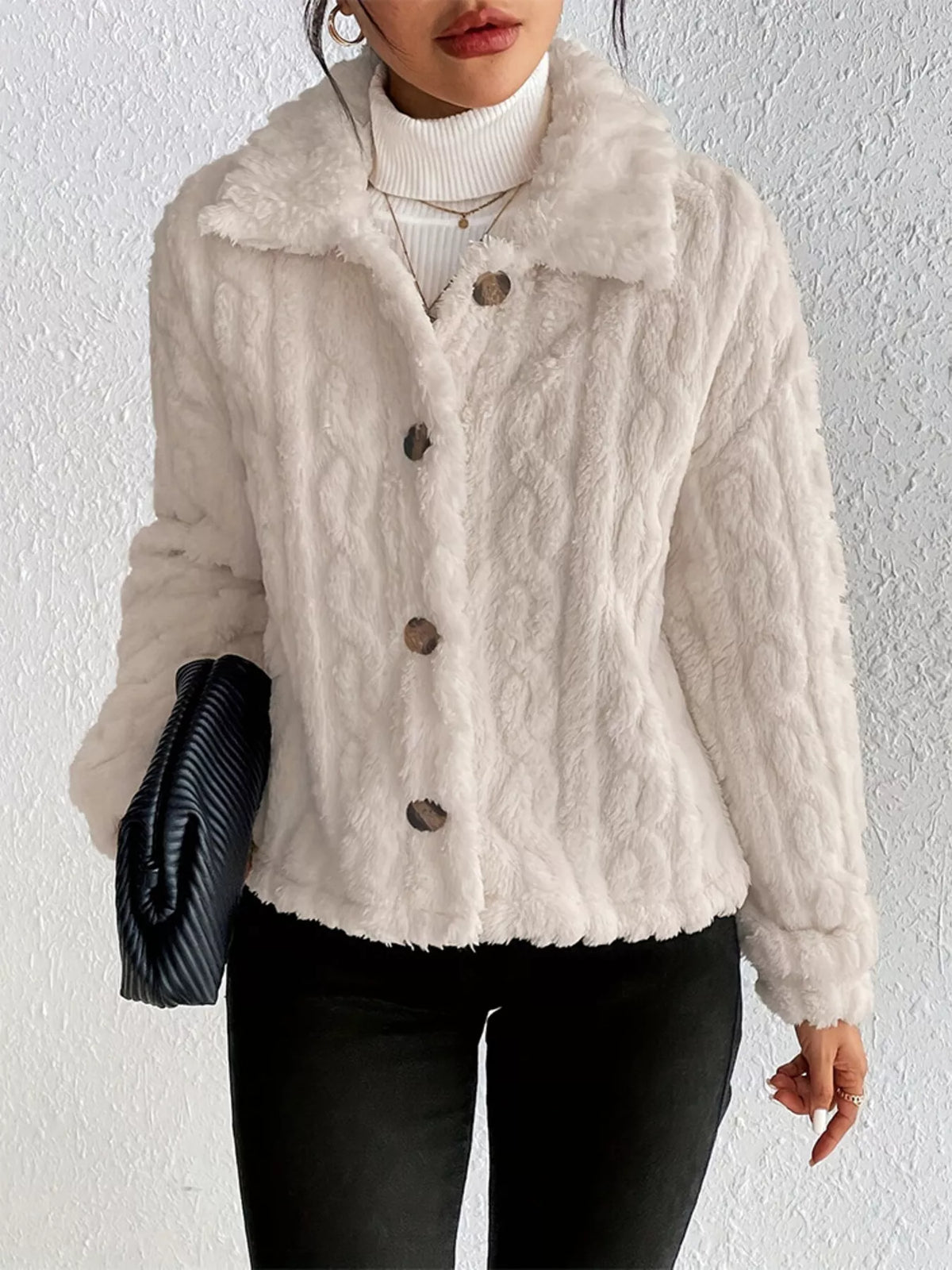 Cozy Fleece Button-Up Outerwear