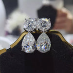 16 Carat Moissanite 925 Sterling Silver Earrings