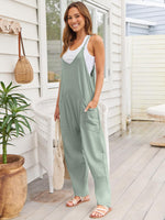 V-Neck Spaghetti Strap Jumpsuit - Ladyez