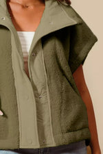 SO ME Over Sized Soft Sherpa Fur Sleeveless Vest Jacket