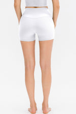 Slim Fit Wide Waistband Sports Shorts - Ladyez