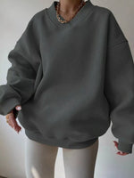 Dropped Shoulder Long Sleeve Oversized Sweatshirt