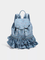 Floral Ruffle Backpack Bag