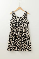 Leopard Print Sleeveless Summer Mini Dress